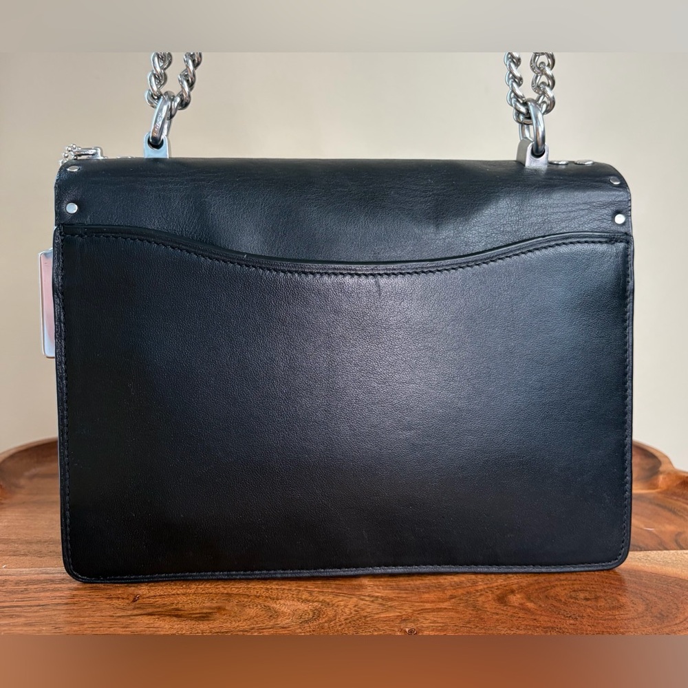 Coach Klare Black Signature Leather Rivets Crossbody Shoulder Purse 90400 EUC - Picture 10 of 17